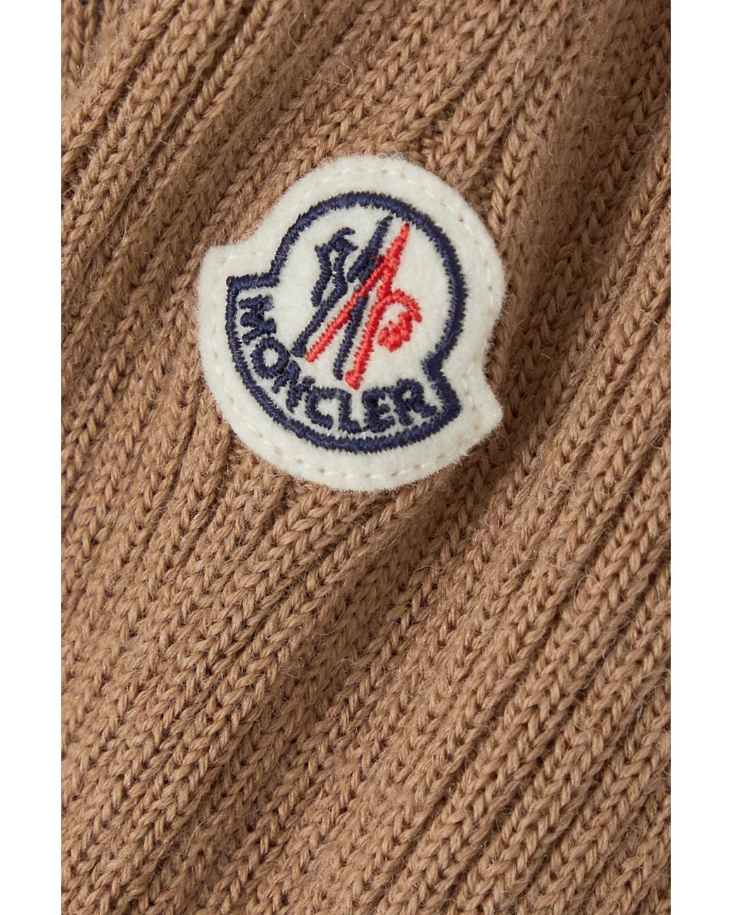 Moncler Brown Logo Patch Ribbed Dress