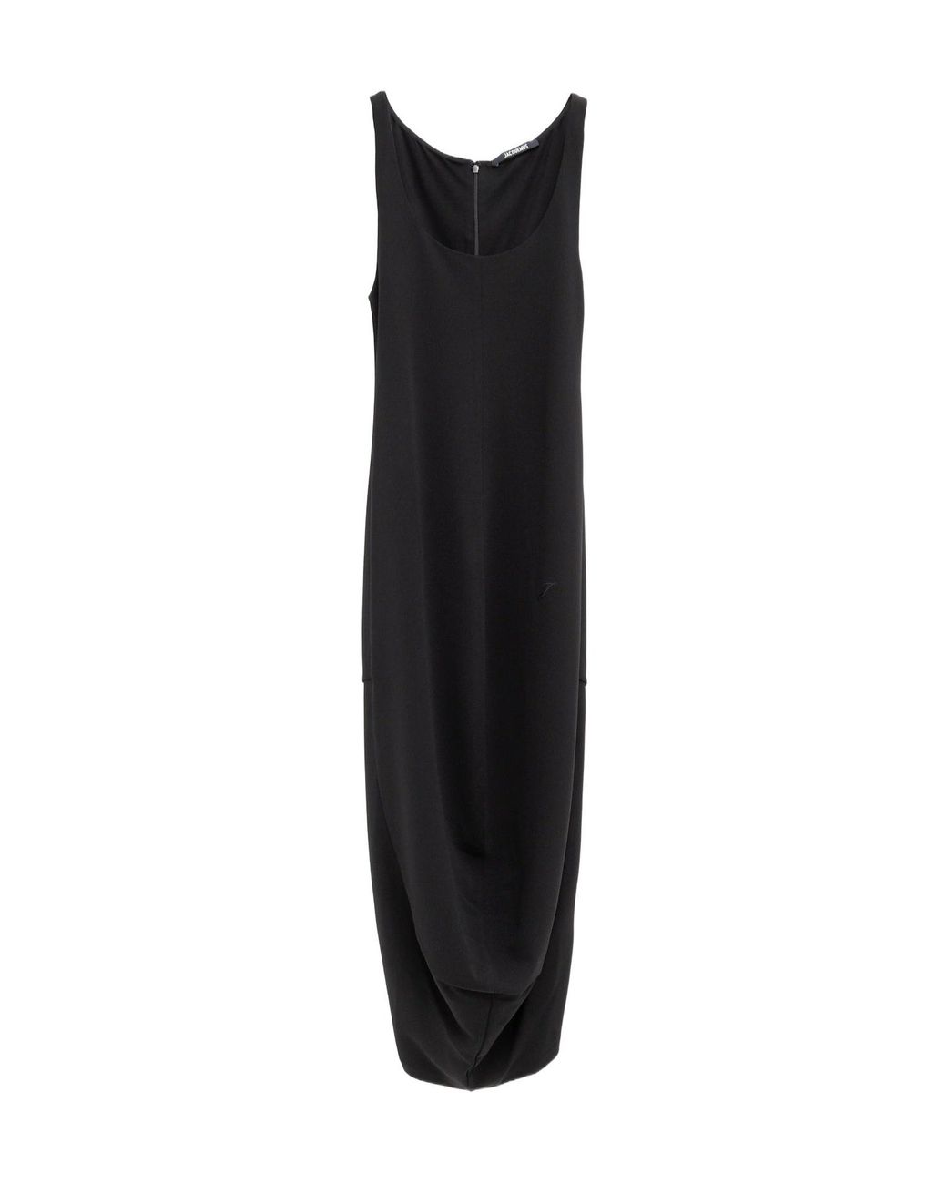 Jacquemus Black The Regata Draped Midi Dress