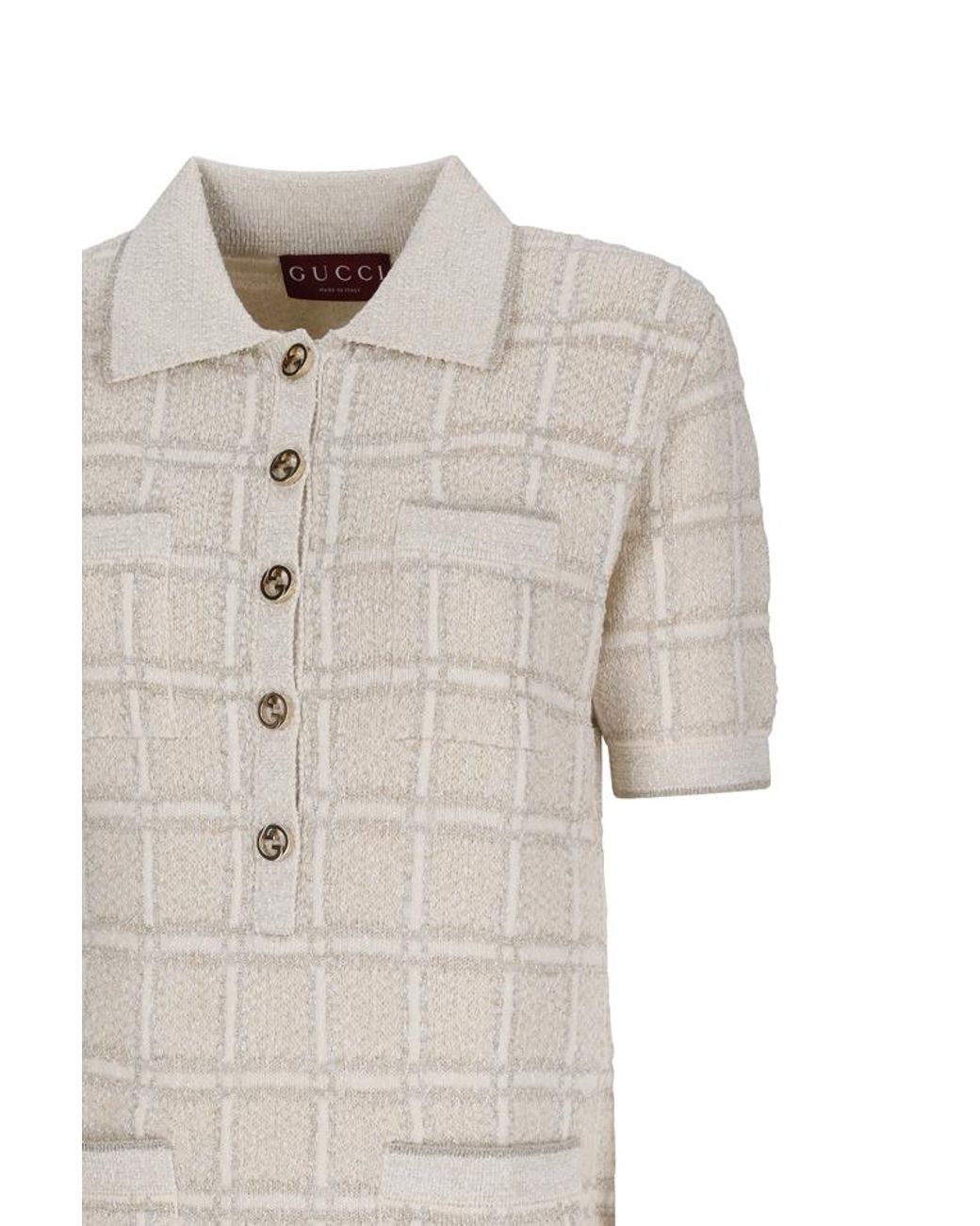 Gucci White Plaid Dress