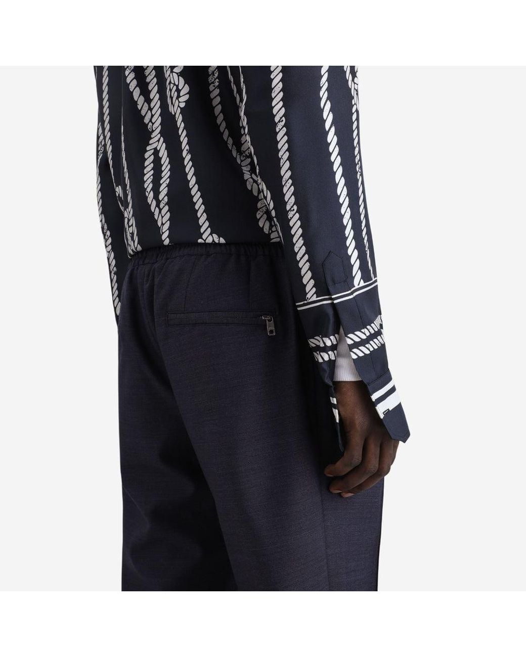 Dolce & Gabbana Blue Virgin-Wool Jogging Trousers for men