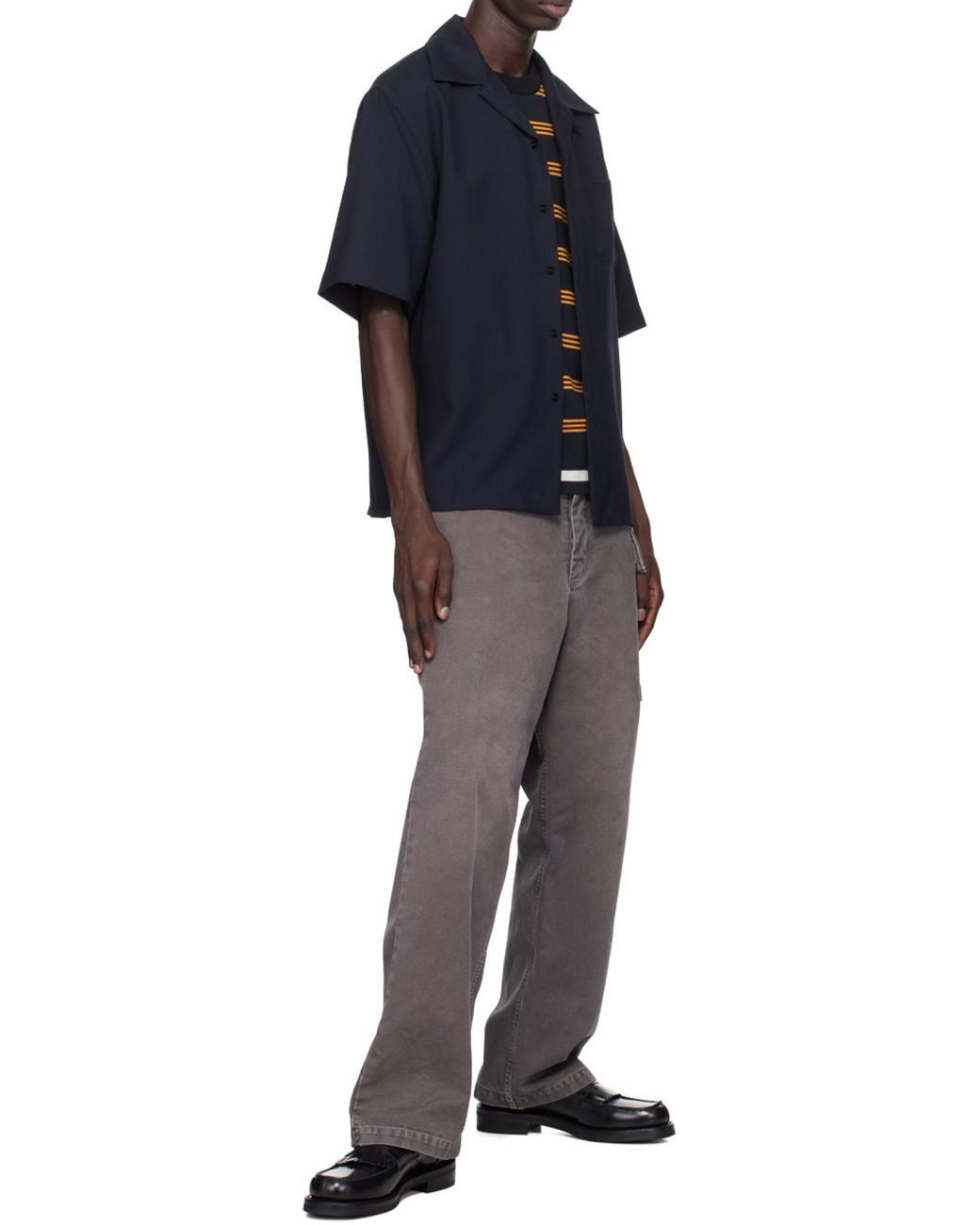 Marni Blue Patch Pocket Short-Sleeved Shirt for men