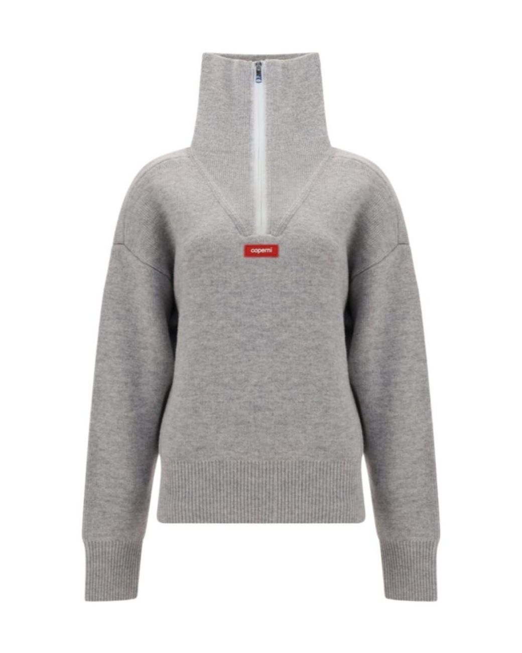 Coperni Gray Logo Wool Sweater
