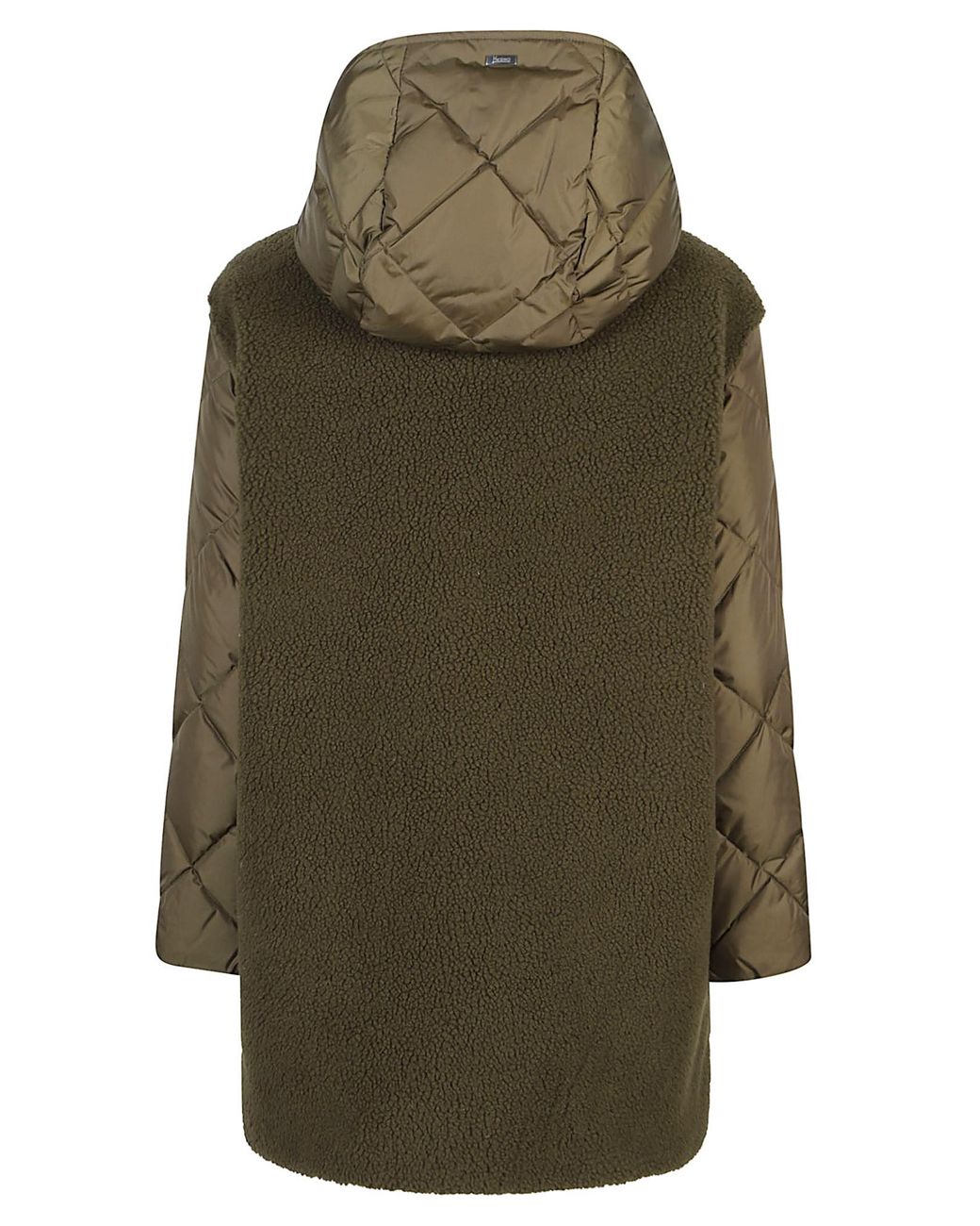 Herno Green Press-Stud Fastened Hooded Jacket