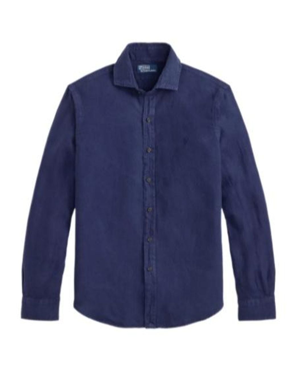 Polo Ralph Lauren Blue Linen Pony-Embroidered Shirt for men