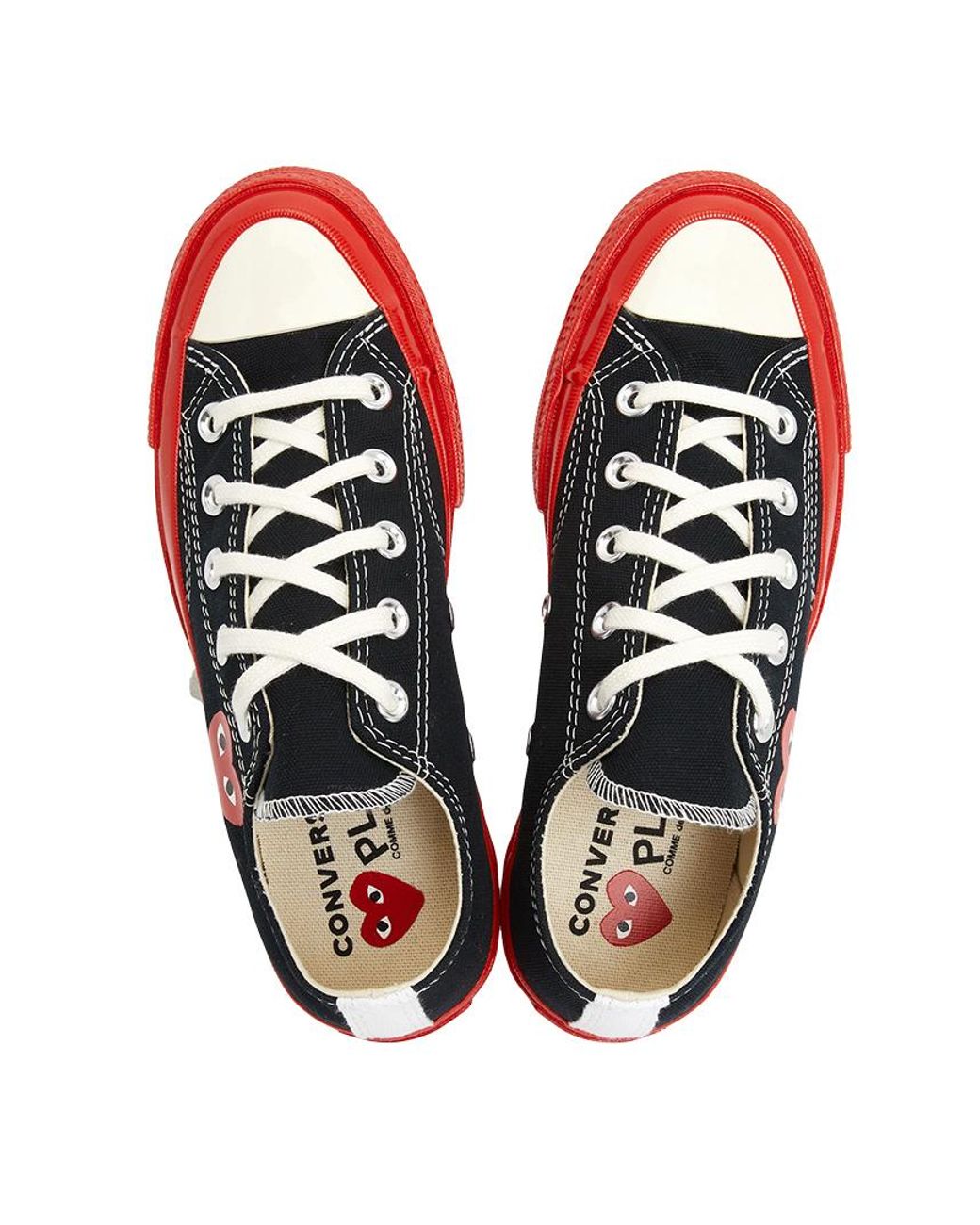 Comme des Garçons Red Round Toe Sneakers for men