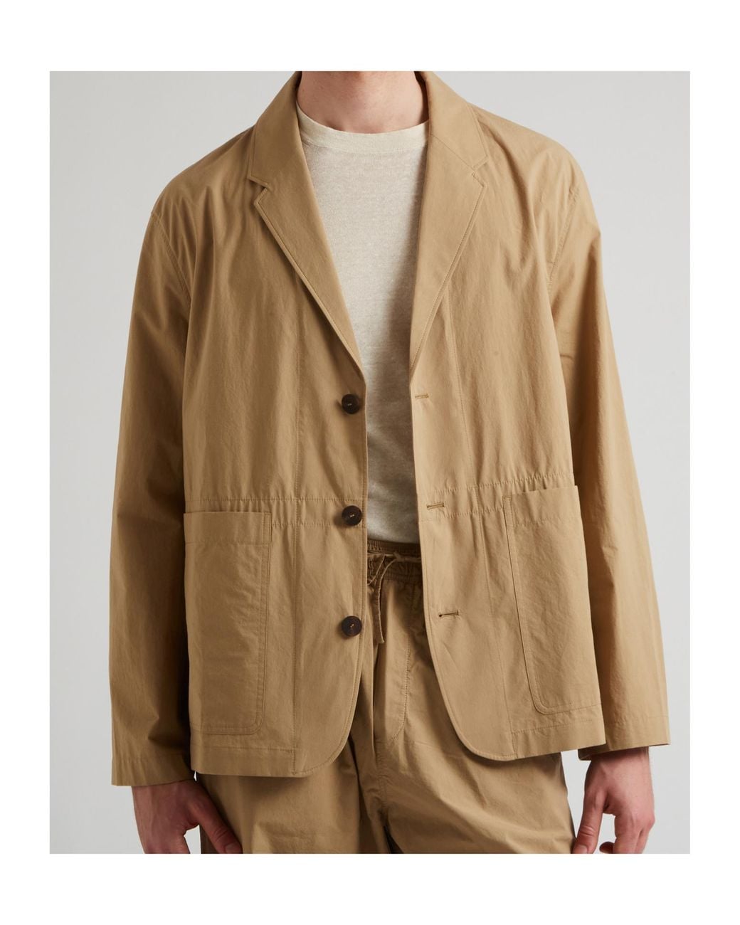 Studio Nicholson Natural Coll Single-Breasted Blazer for men