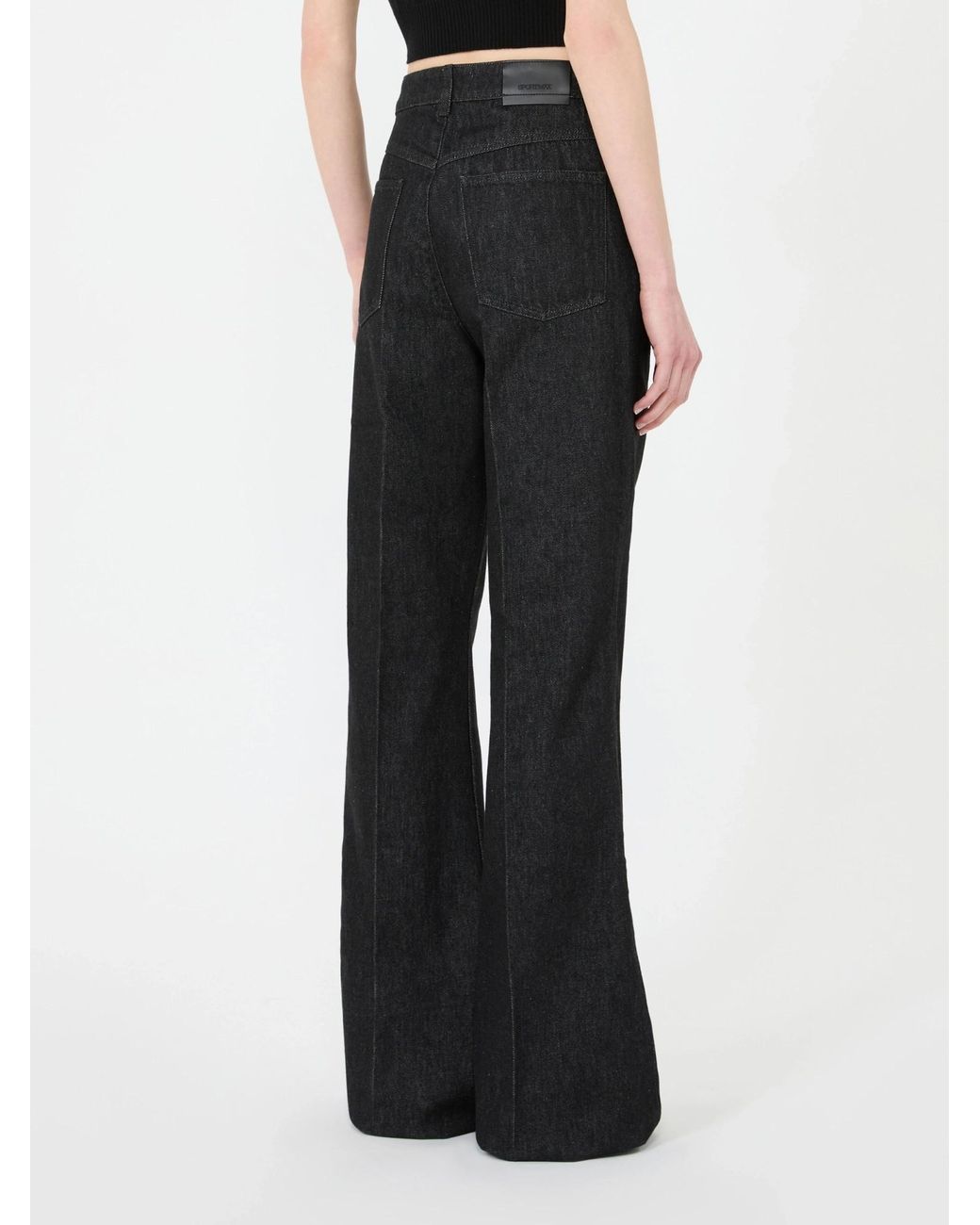 Sportmax Black Spdmanico Flared Jeans