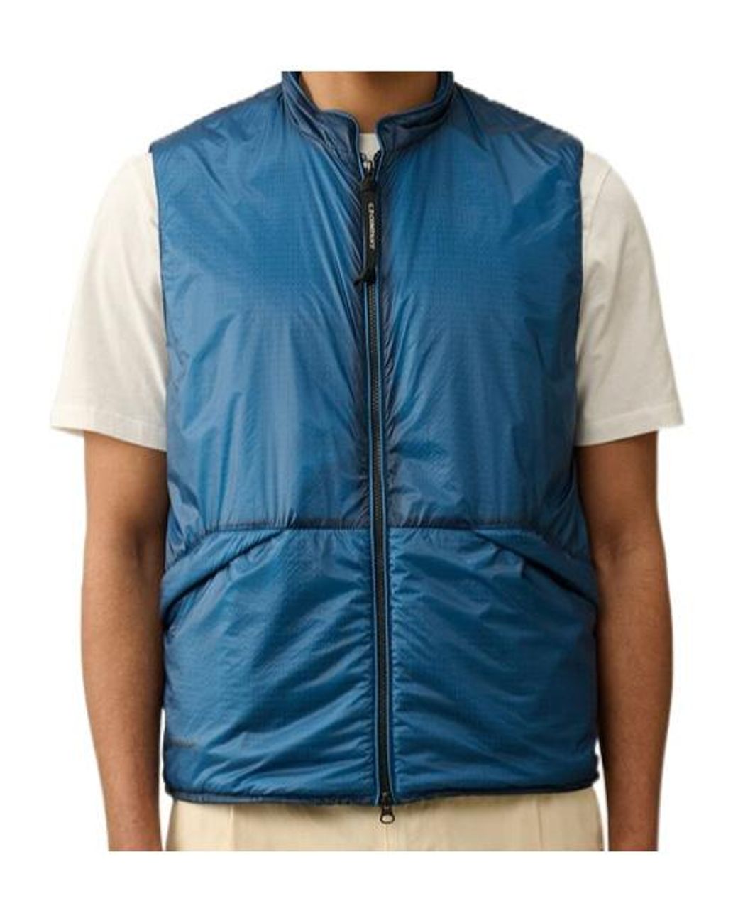 C P Company Blue Zipper Vest for men