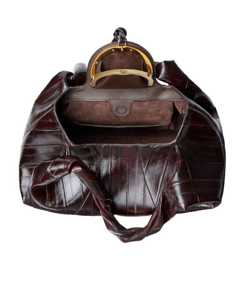 Fendi Brown Inlaid Hagfish Leather Bag
