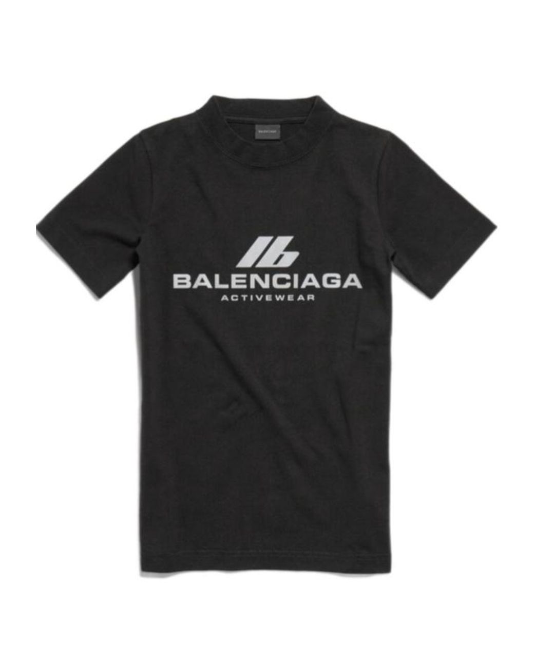 Balenciaga Black Activewear Fitted T-Shirt