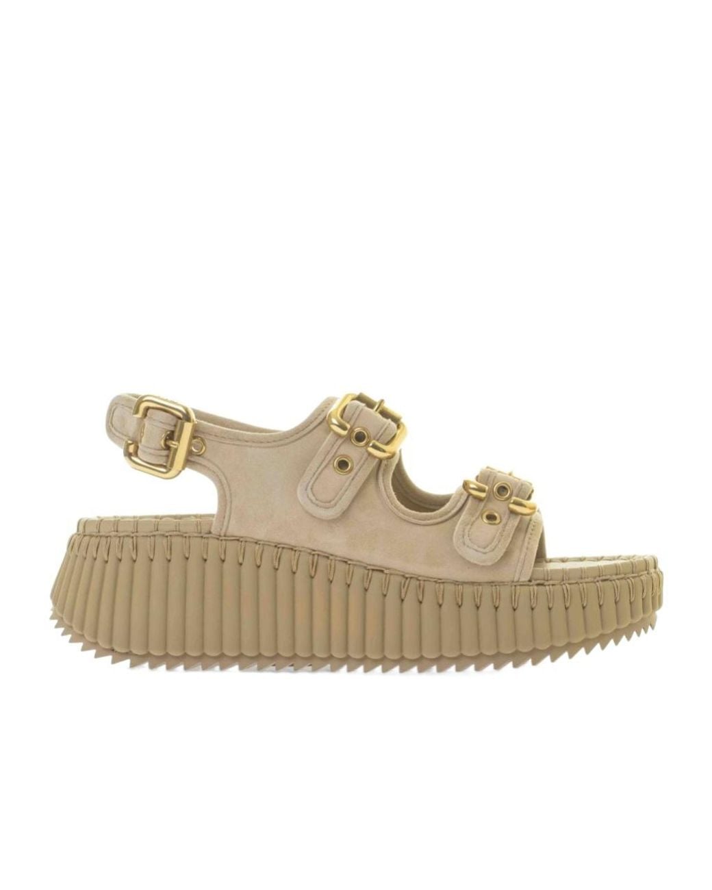 Chloé Natural Chloé Nama Platform Sandals