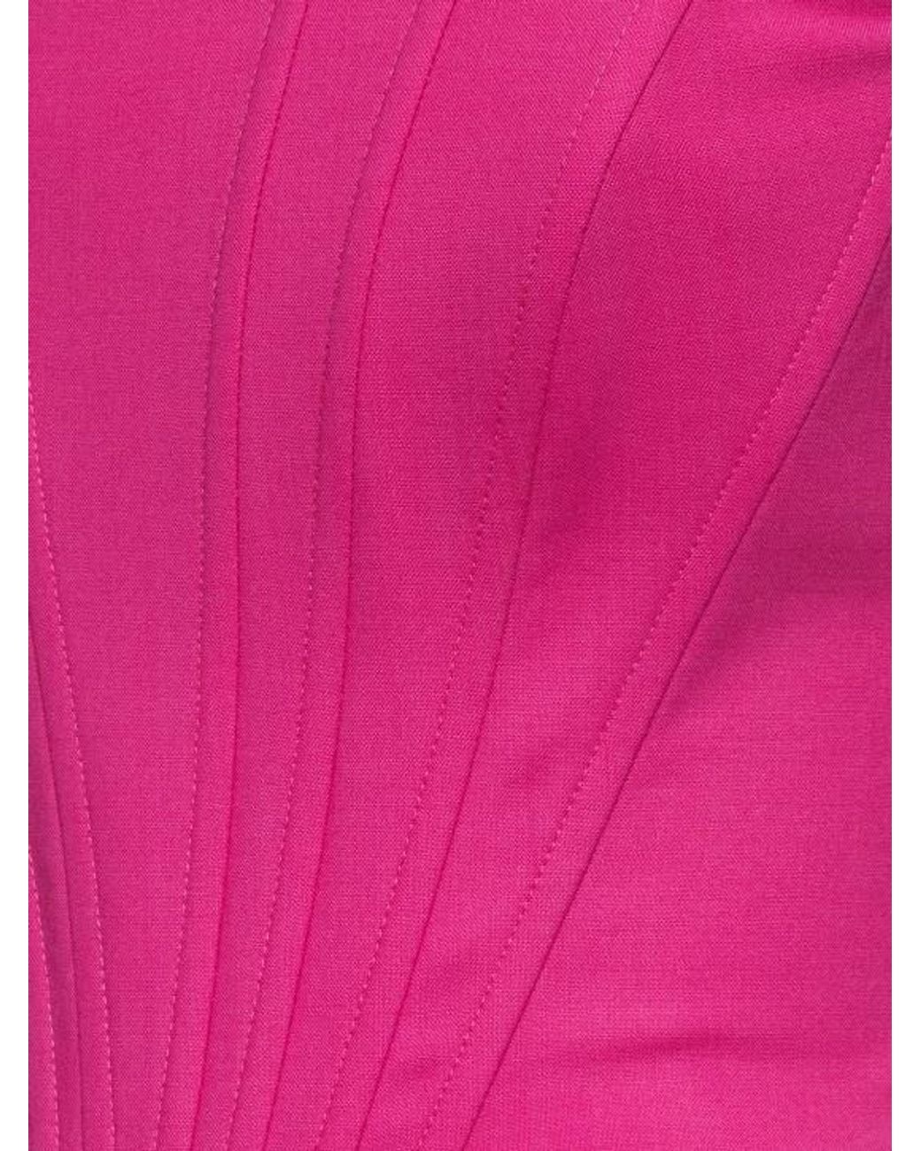 GIUSEPPE DI MORABITO Pink Double Twisted Wool Corset Top