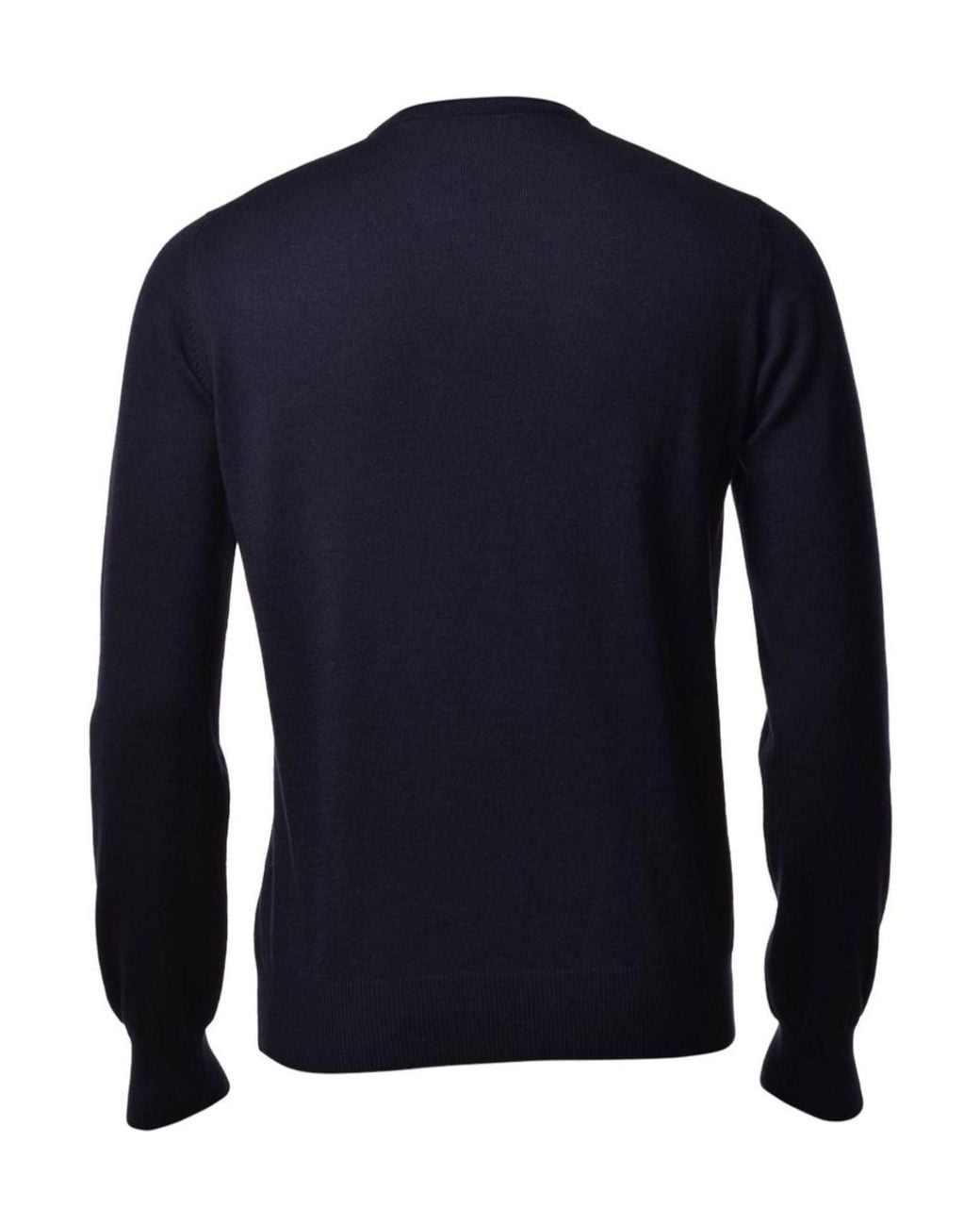 Gran Sasso Blue V-Neck Knitted Pullover for men