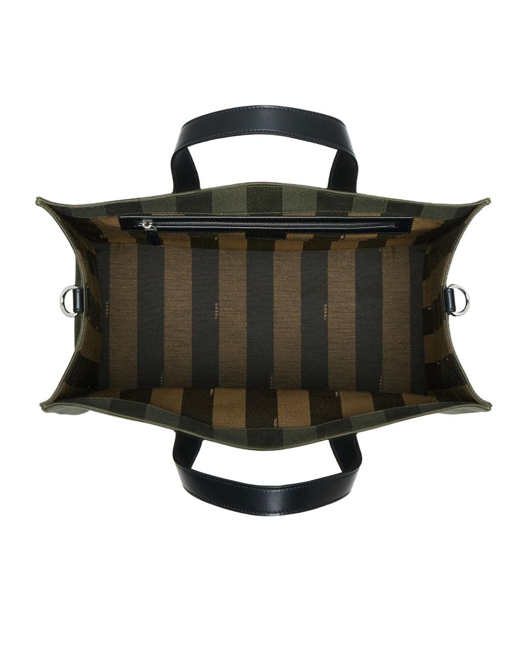 Fendi Green Club Crest Embroidered Tote Bag for men