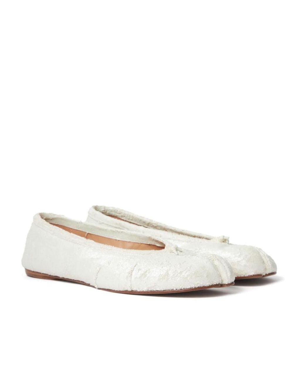 Maison Margiela White Split-Toe Flat Shoes