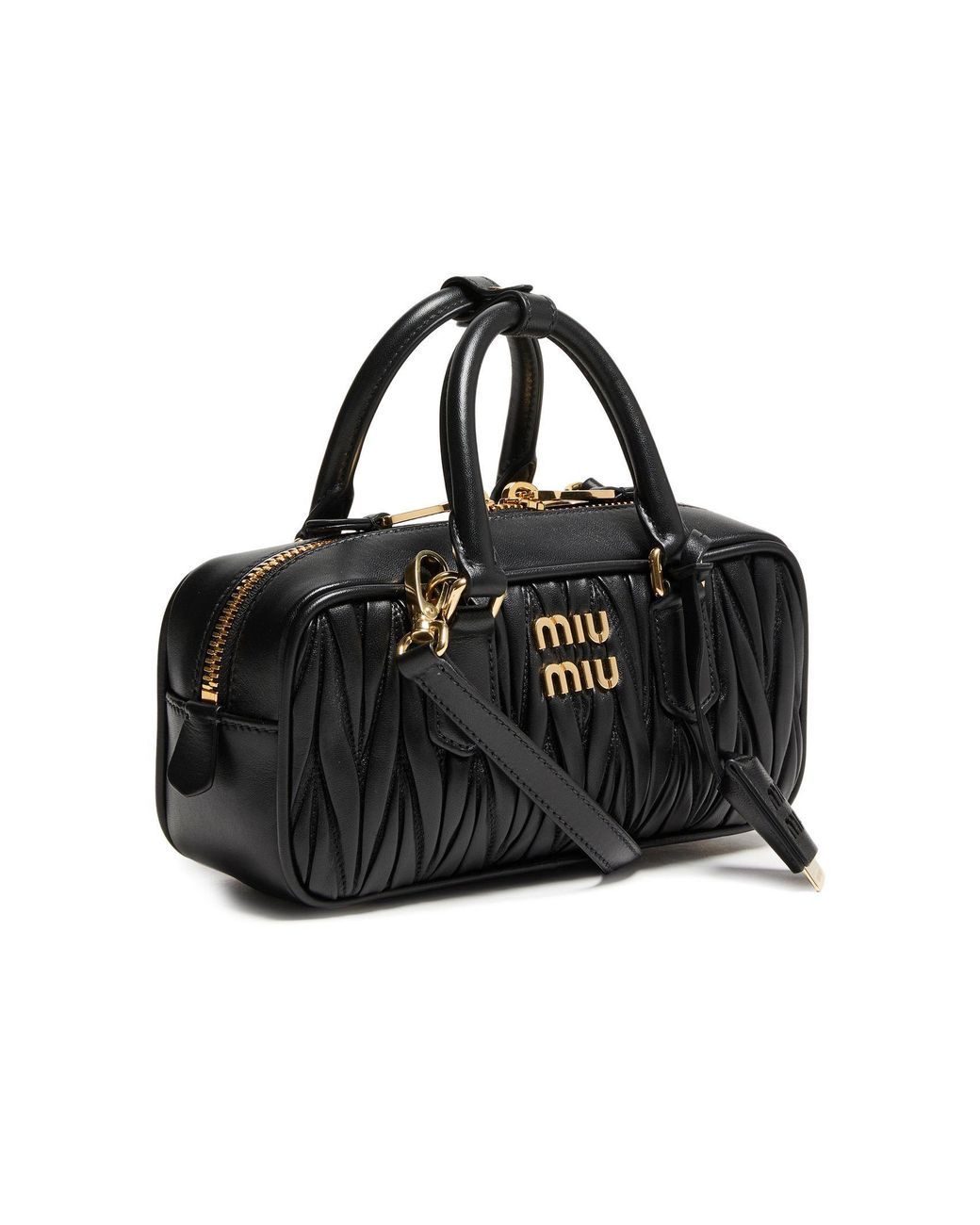 Miu Miu Black Zipper Shoulder Bag