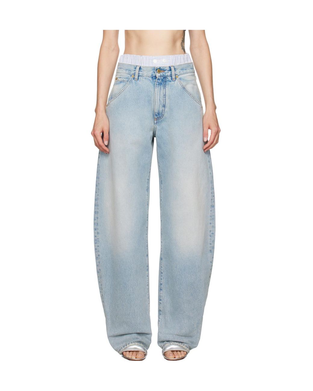 DARKPARK Blue Denim Trousers With Belt Loops
