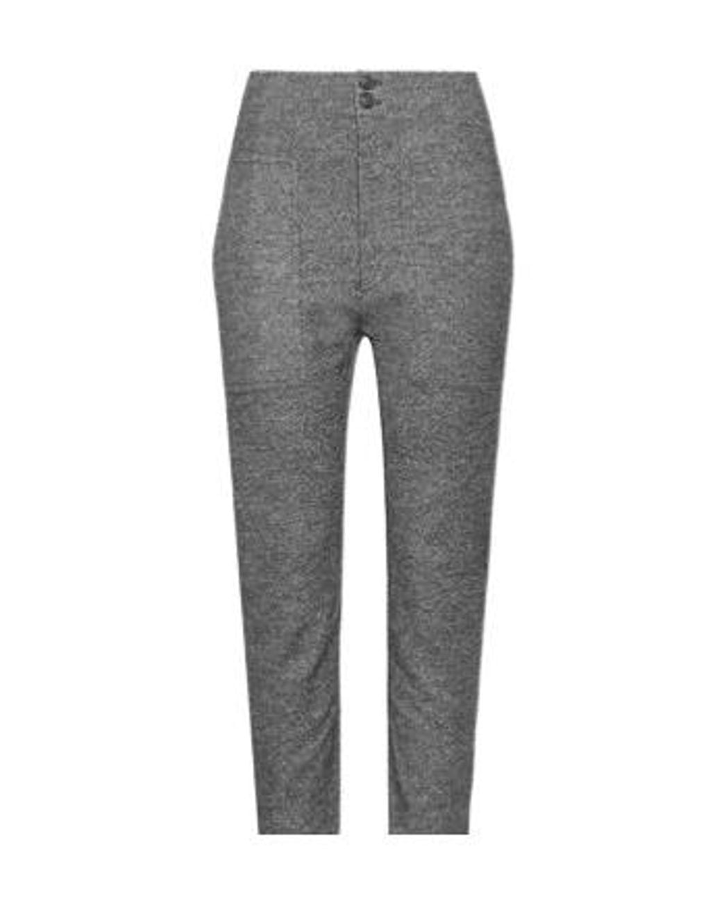 Isabel Marant Gray Slim-Fit Cropped Ankle Trousers