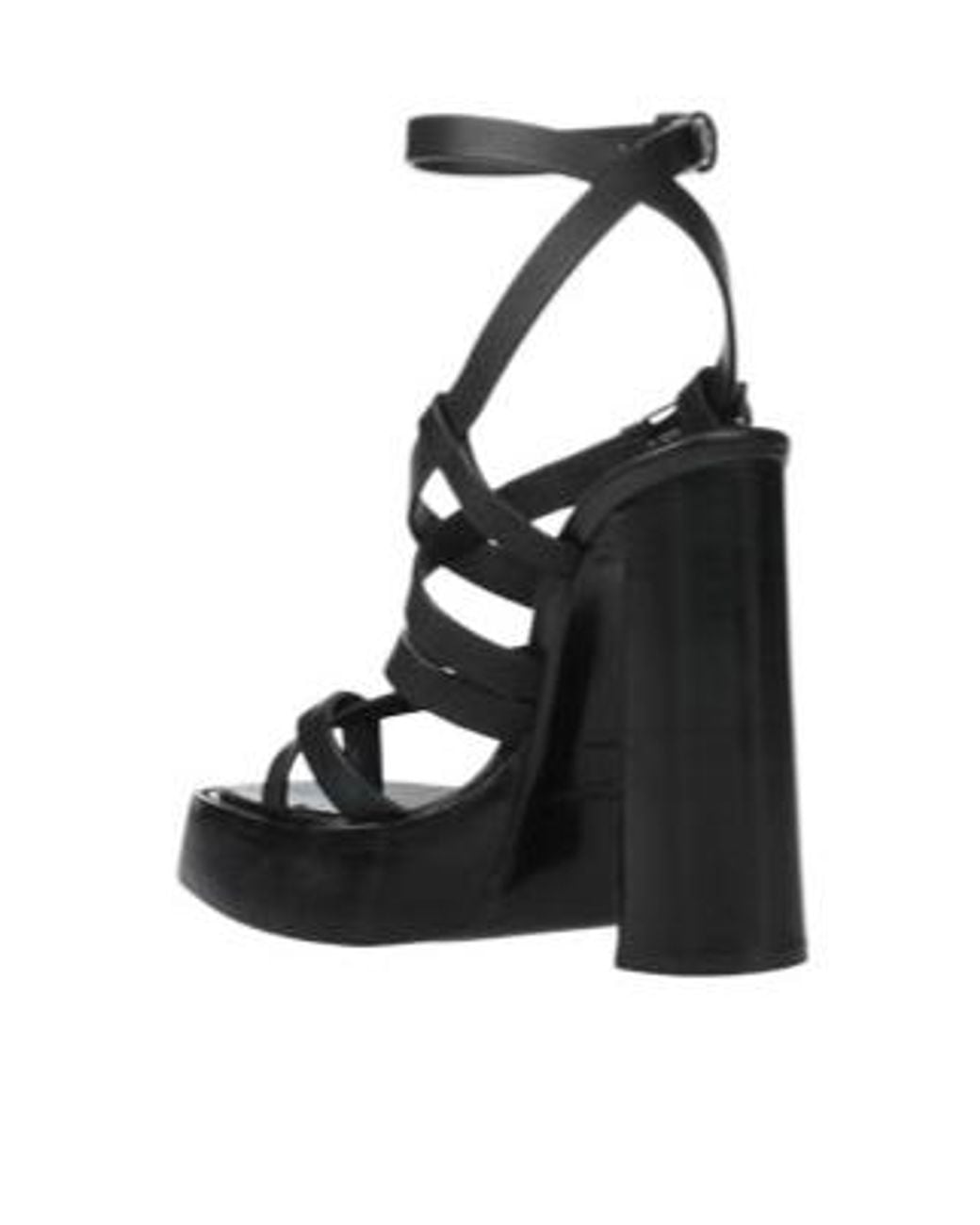 Saint Laurent Black Simple Leather Sandals
