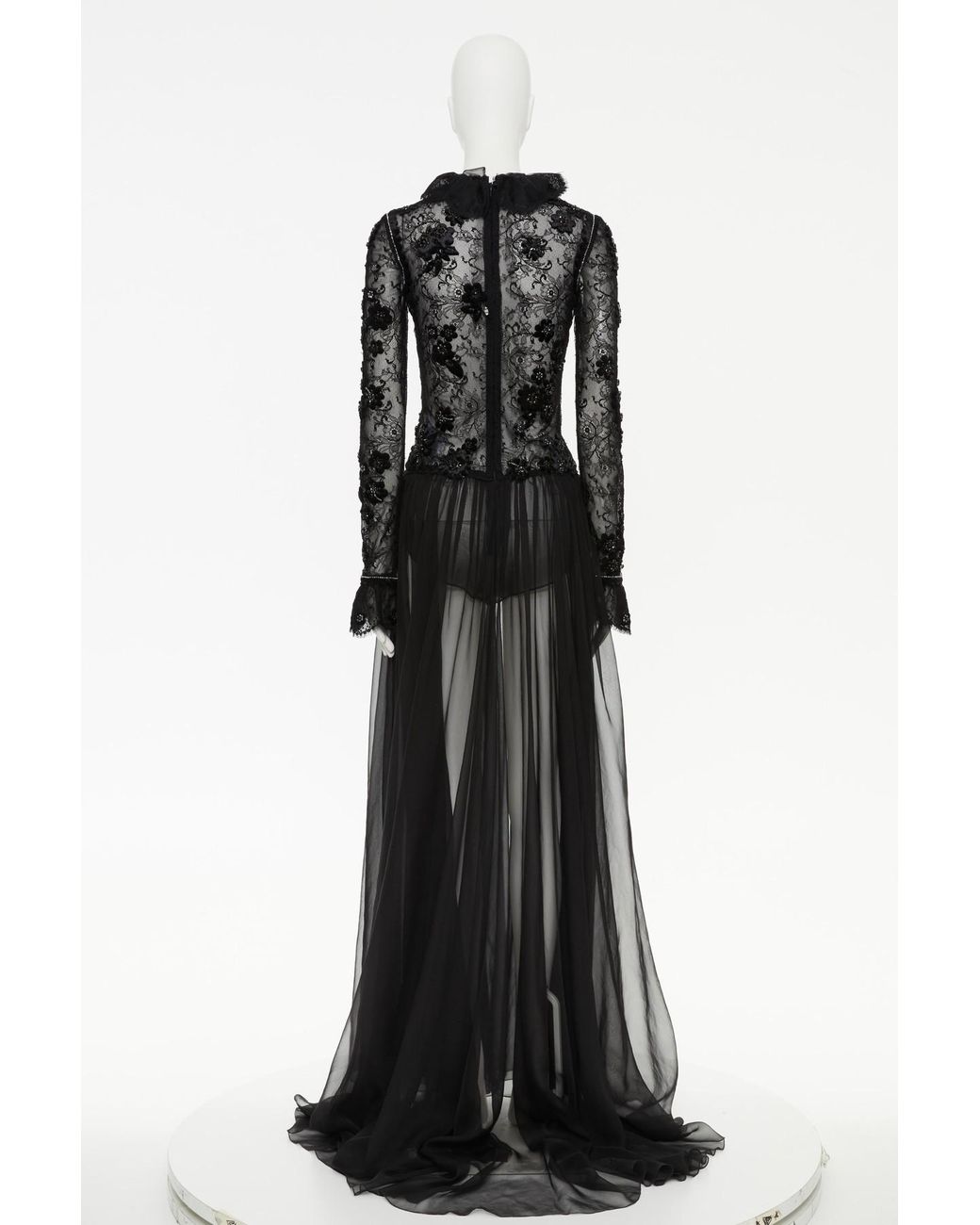 Valentino Black Long-Sleeved Dress