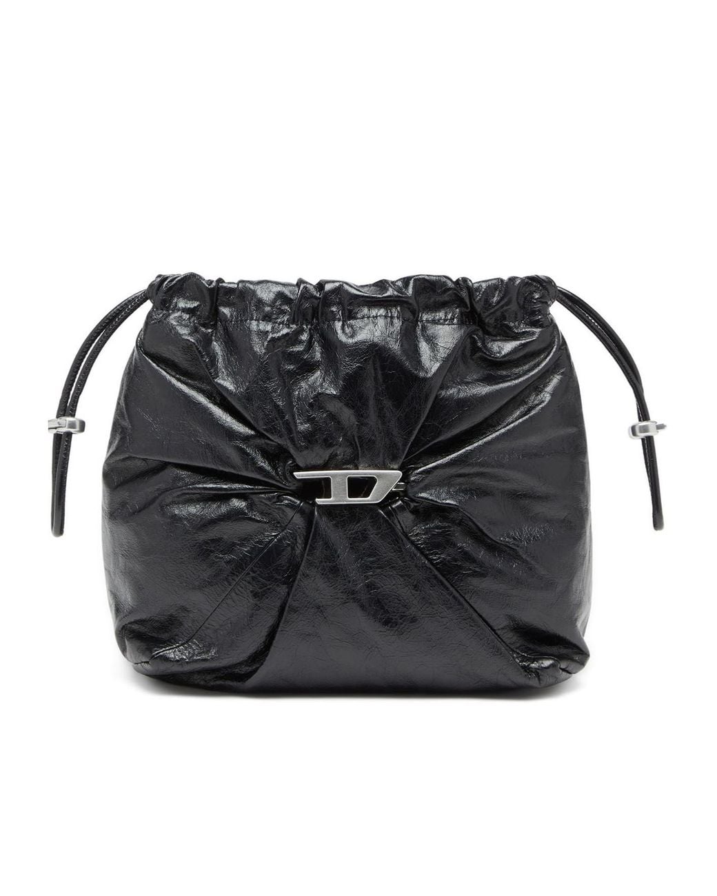 DIESEL Black Scrunch-D Drawstring Bucket Bag