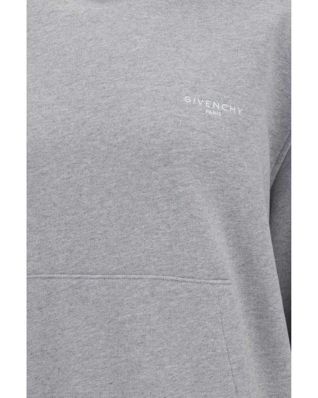 Givenchy Gray Couture Seam Logo Hoodie for men