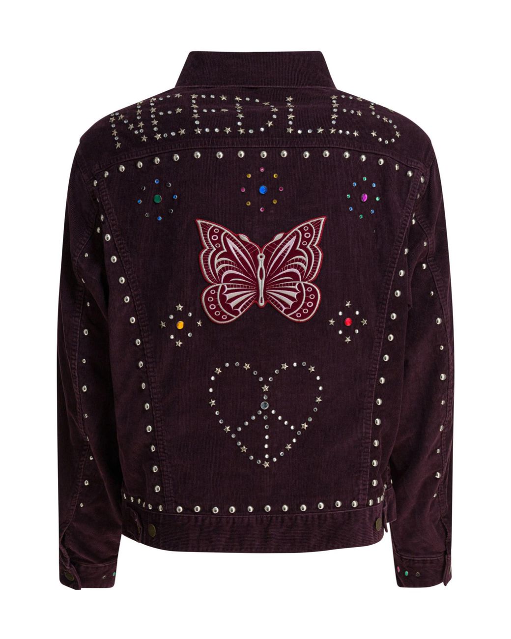 Needles Blue Embellished Buttoned Corduroy Jacket for men