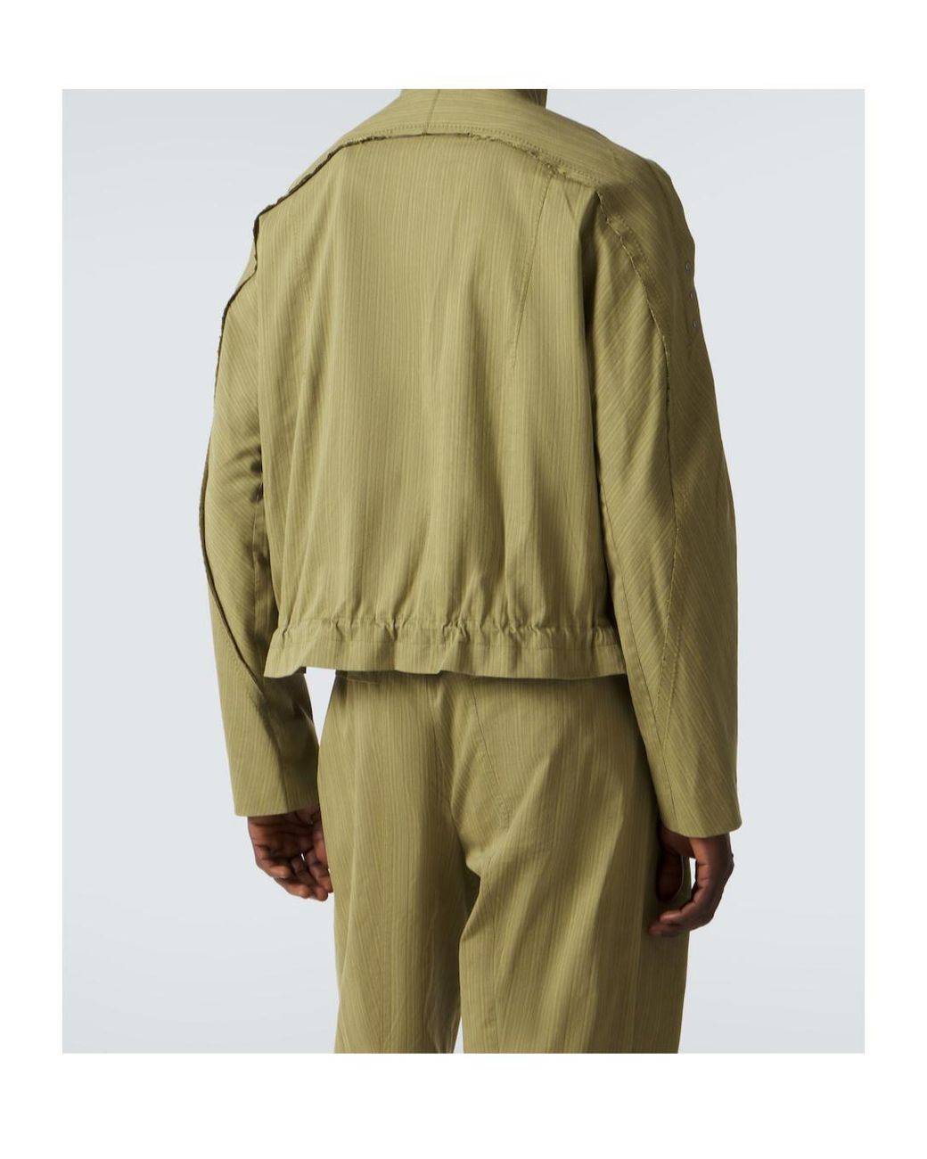 Kiko Kostadinov Green Egreta Cotton Blend Jacket for men