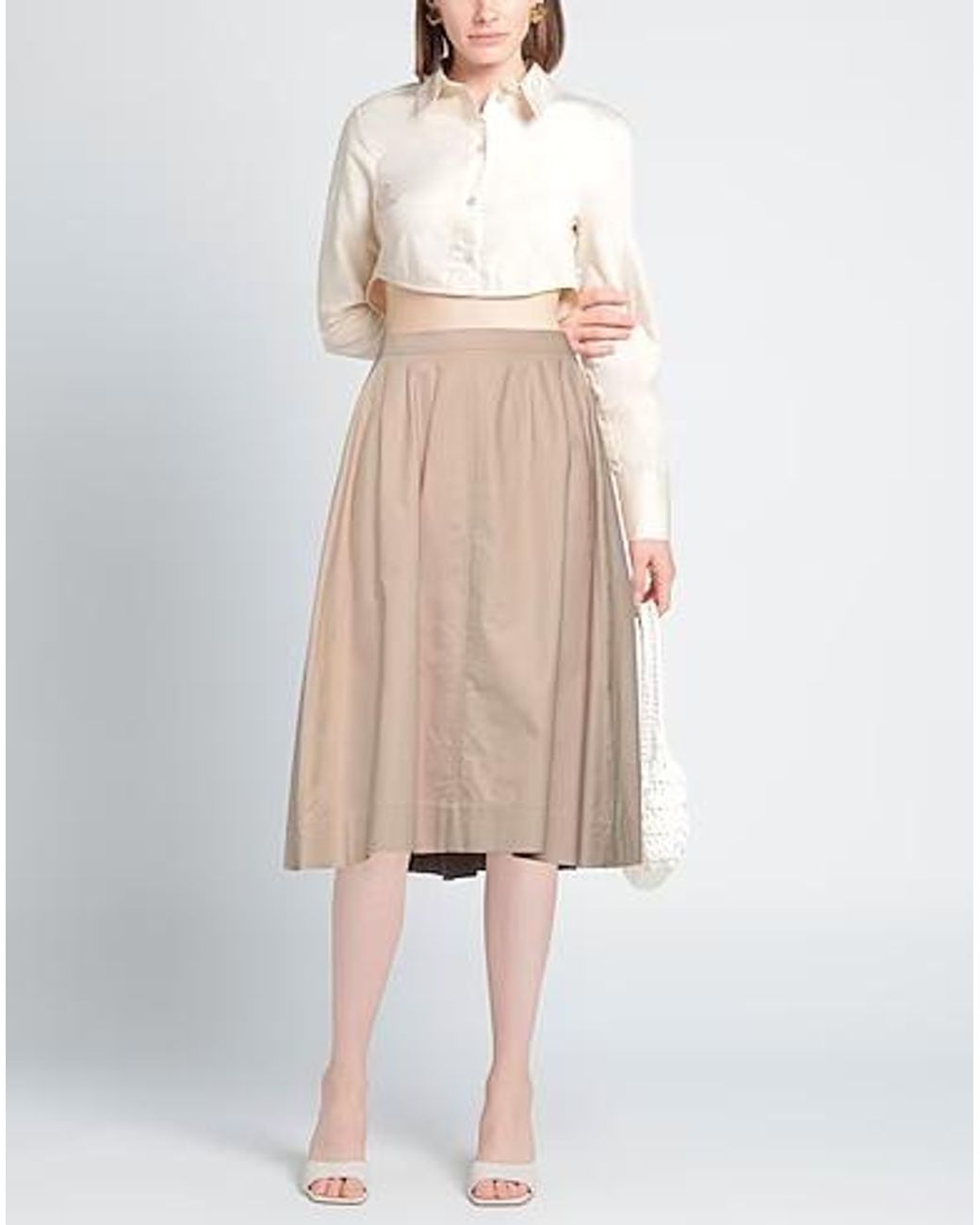 Chloé Natural Minimalist Midi Skirt