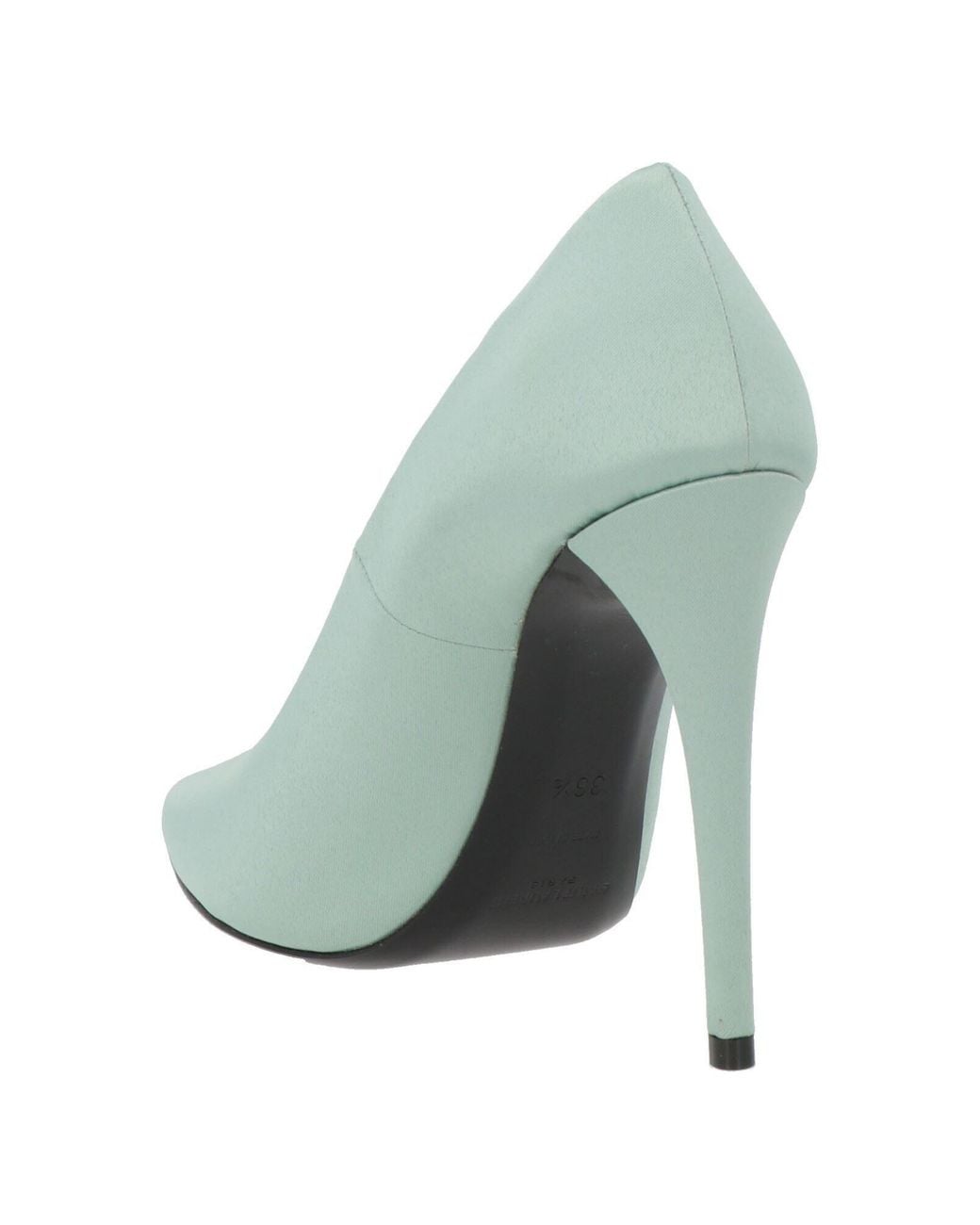 Saint Laurent Green Satin High Heels