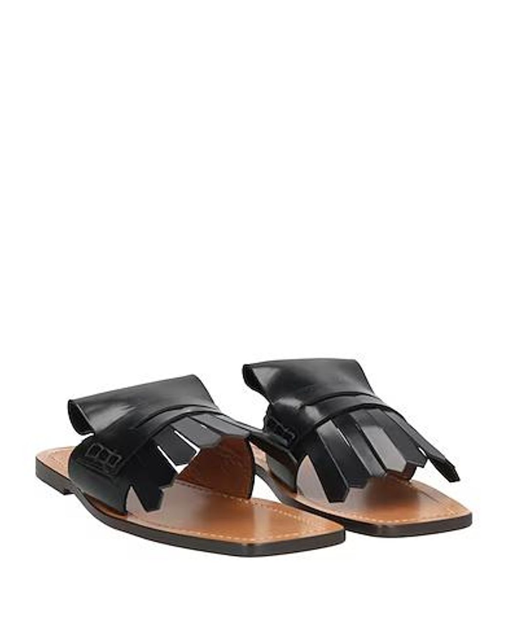 Marni Black Plain Colour Sandals
