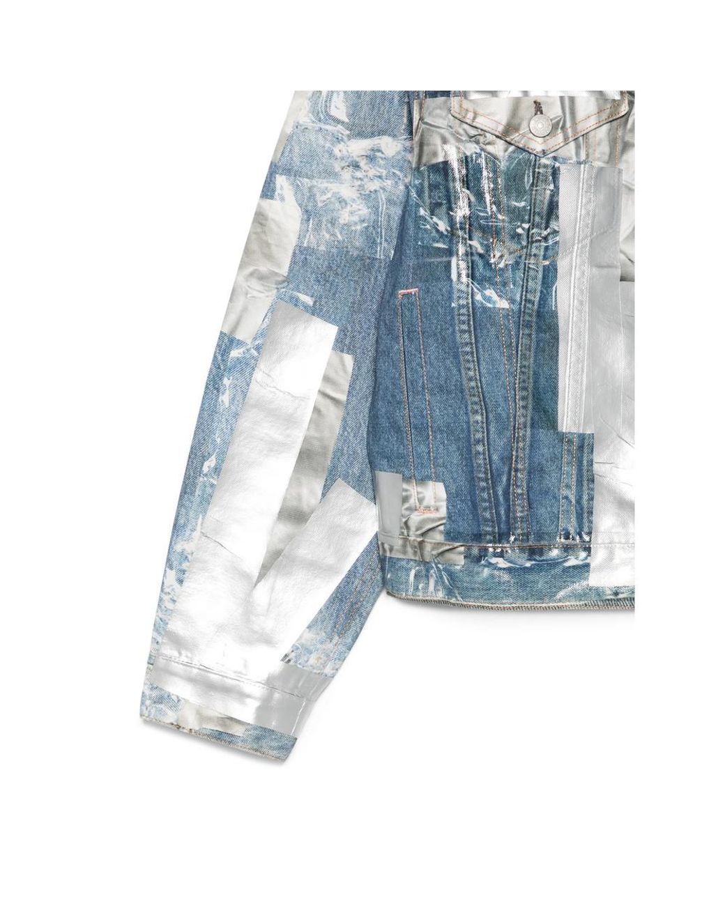 Acne Blue Patchwork Denim Jacket for men
