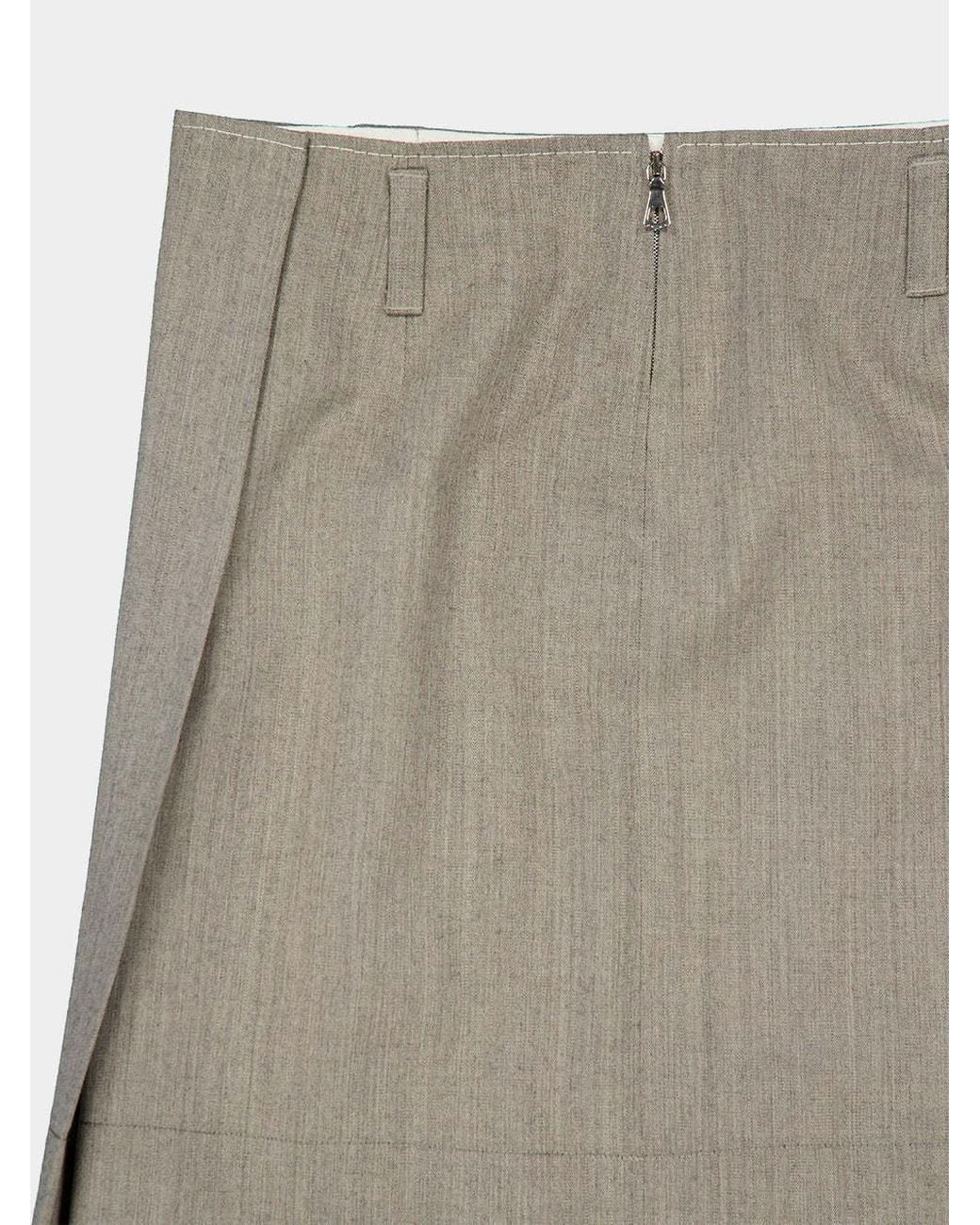 Marni Gray Belted Skirt