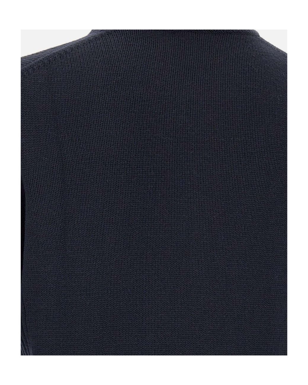 Kangra Cashmere Blue Kangra Ribbed Zip Stand-Collar Cardigan for men