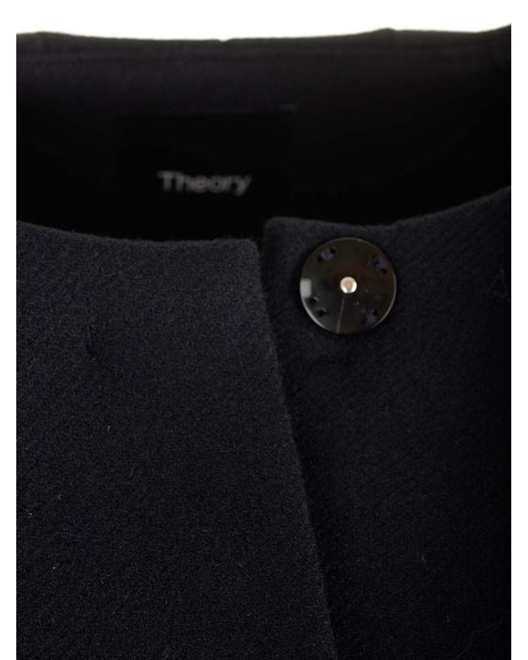 Theory Blue Cape Back Melton Coat