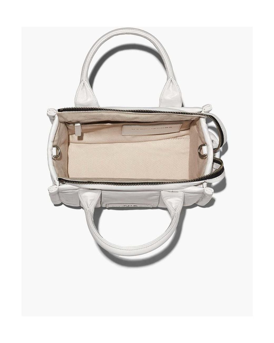 Marc Jacobs Gray Logo Patch Zipped Small Tote Bag