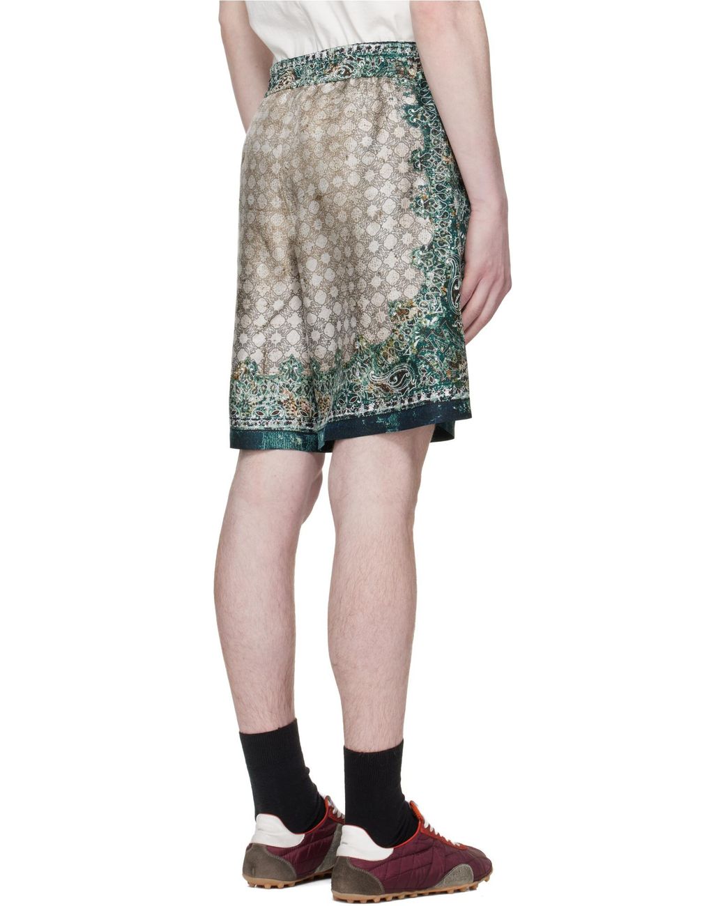 Amiri Gray All-Over Printed Drawstring Shorts for men