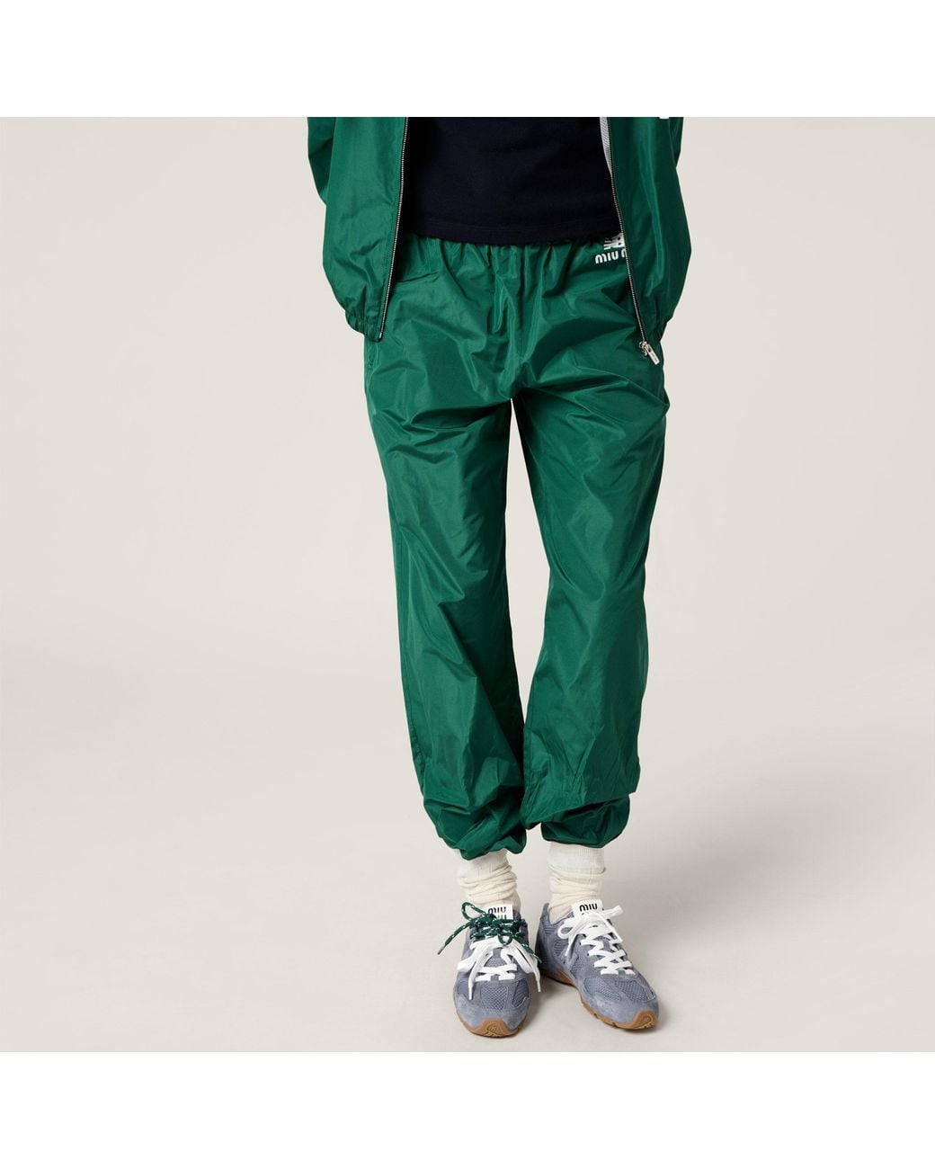 Miu Miu Blue New Balance X 530 Sl Suede And Mesh Sneakers