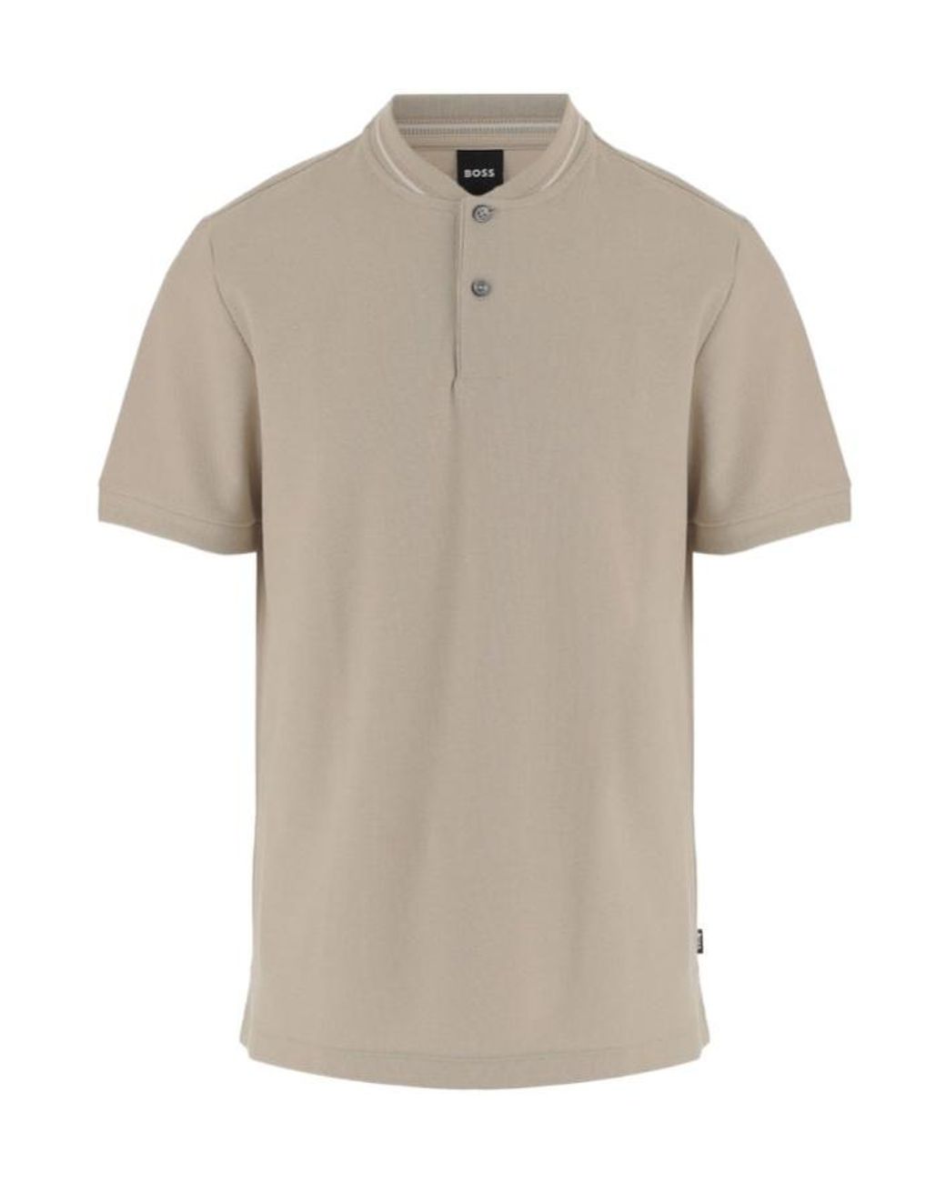 Boss Gray Buttoned Collar Polo Shirt for men