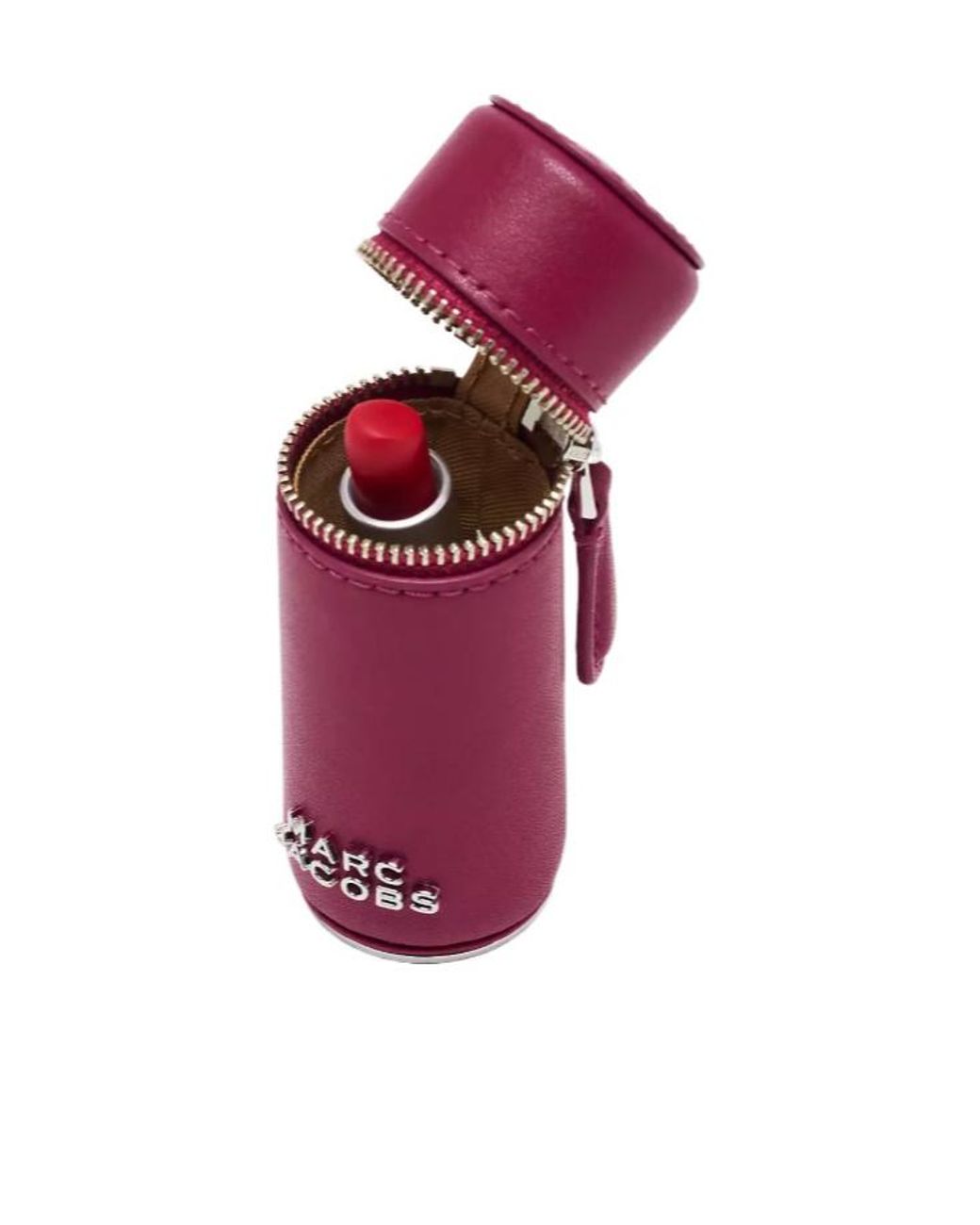 Marc Jacobs Red The Lipstick Logo Lettering Zipped Bag Charm