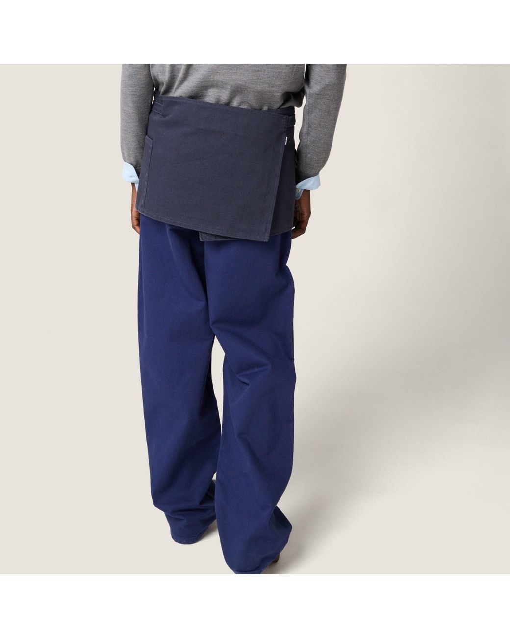 Miu Miu Blue Garment-Dyed Gabardine Miniskirt