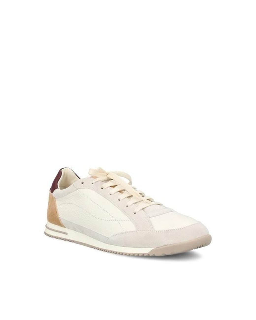 Brunello Cucinelli Natural Low Top Lace Up Sneakers for men