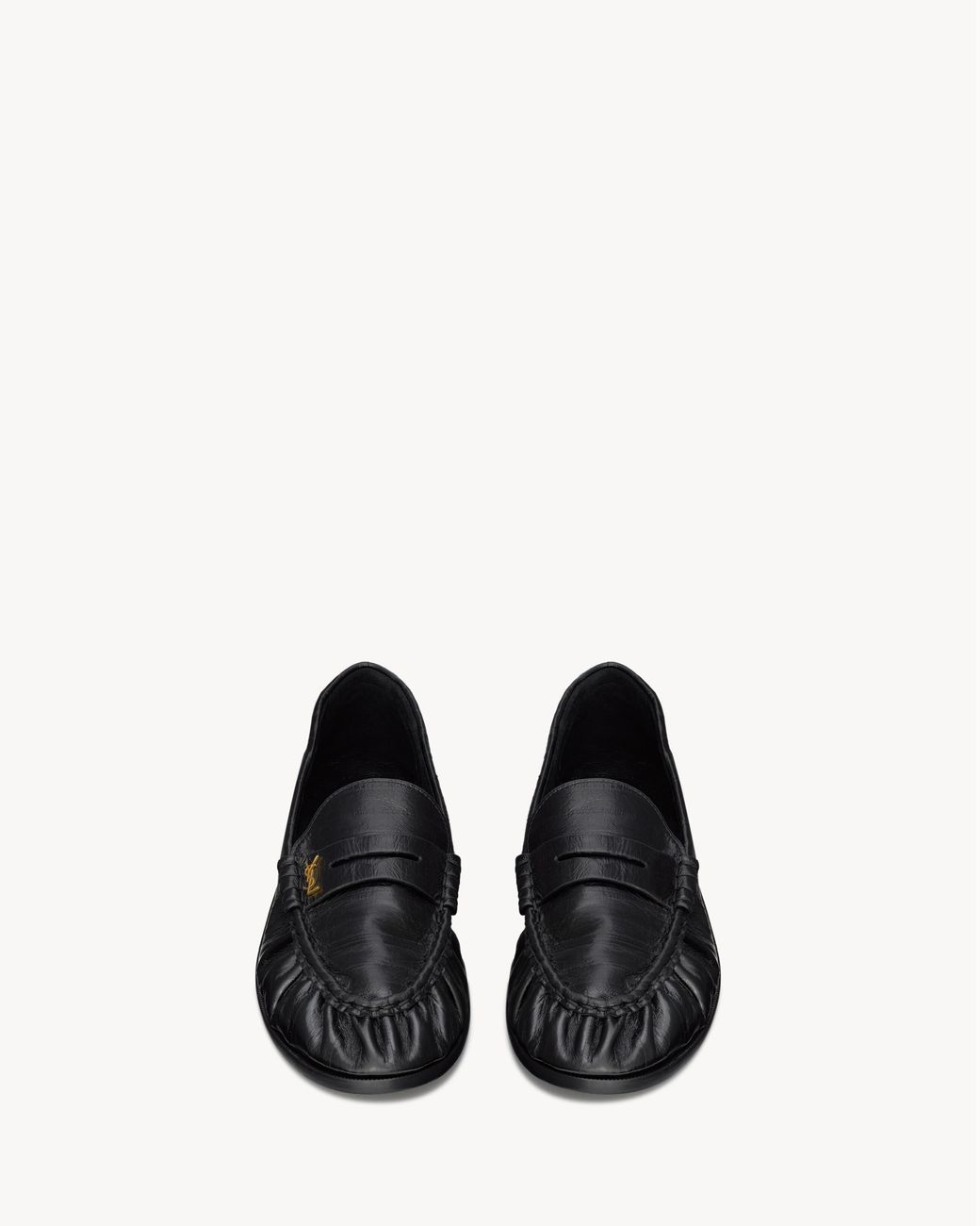 Saint Laurent Black Le Loafer Supple Penny Loafers for men