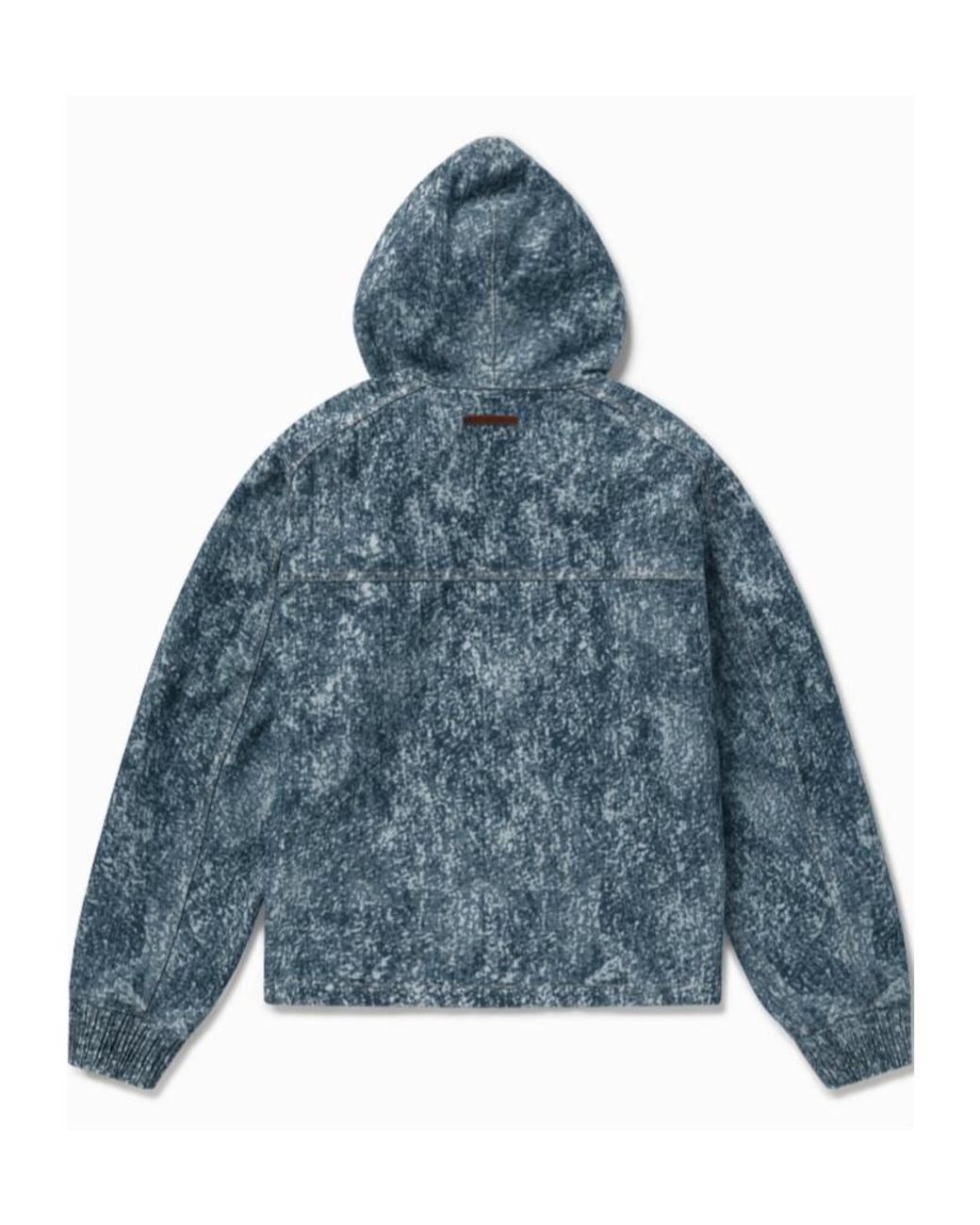 1989 STUDIO Blue Acid-Wash Denim Coat for men