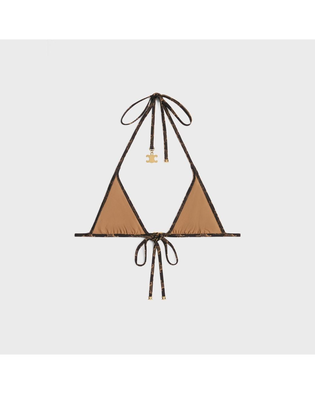 Céline Metallic Triomphe Triangle Top