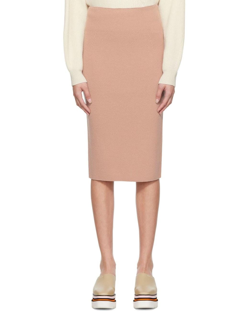 Stella McCartney Black High-Waisted Knit Skirt