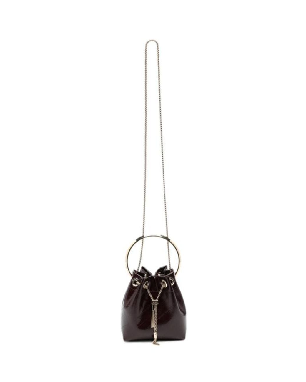 Jimmy Choo White Drawstring Shoulder Bag