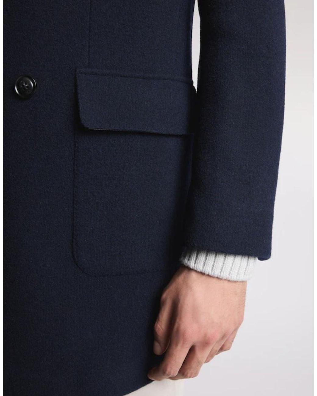 Fay Blue Double-Breasted Coat for men