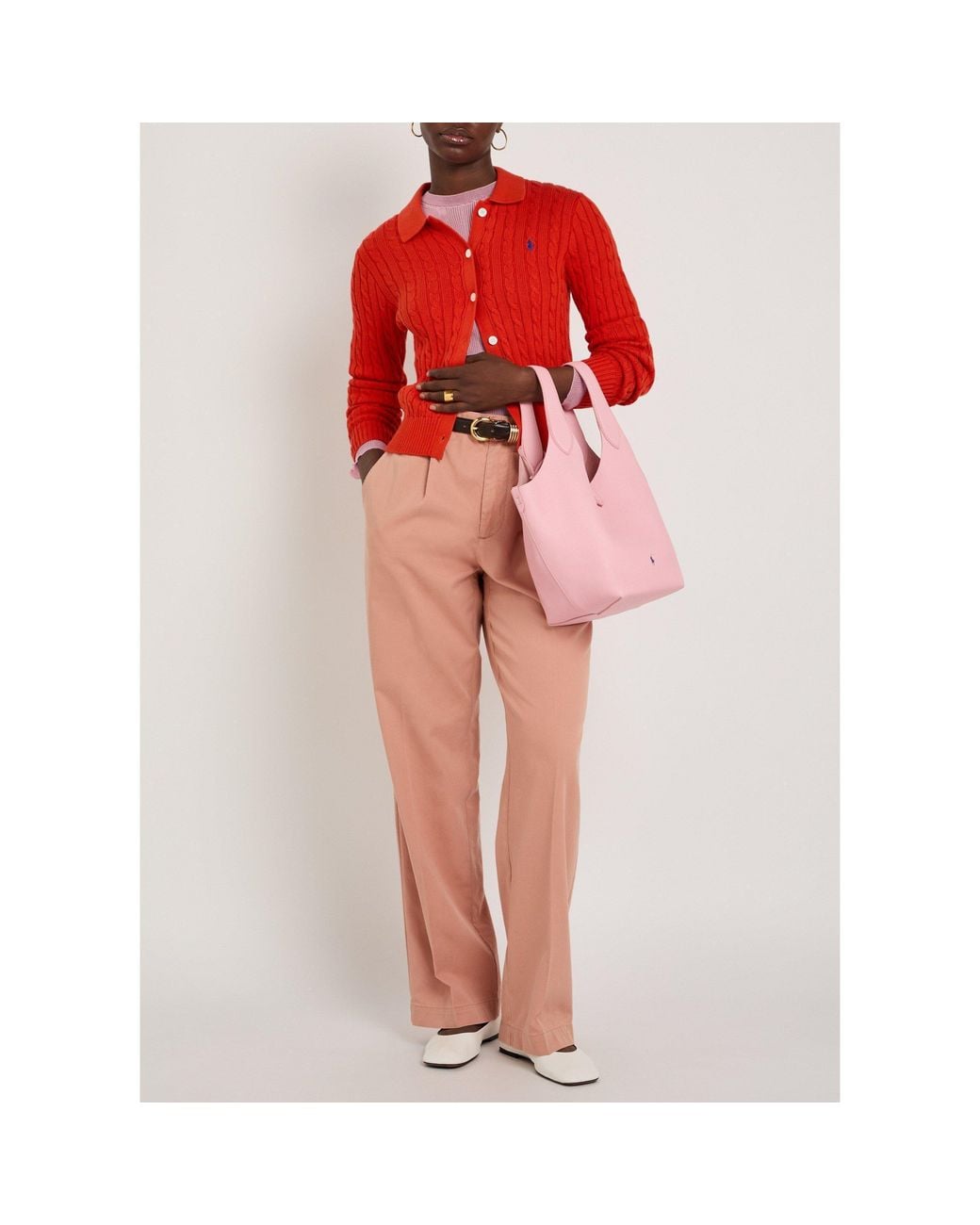 Polo Ralph Lauren Pink Relaxed-Fit Straight Trousers