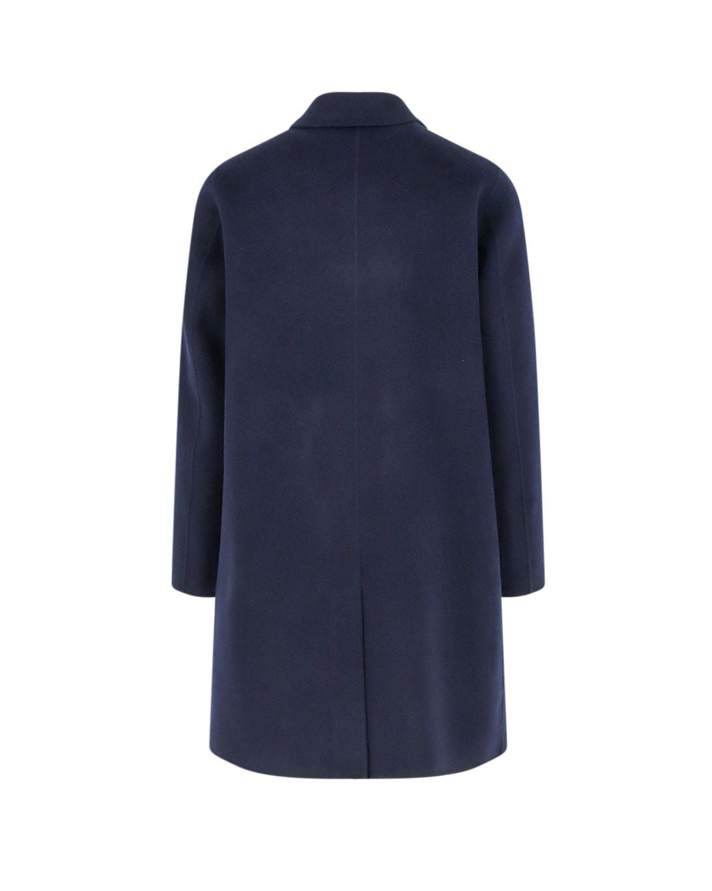 Aspesi Blue Single-Breasted Concealed-Placket Coat for men